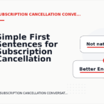 Simple First Sentences for Subscription Cancellation Conversations