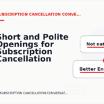Short and Polite Openings for Subscription Cancellation Conversation English